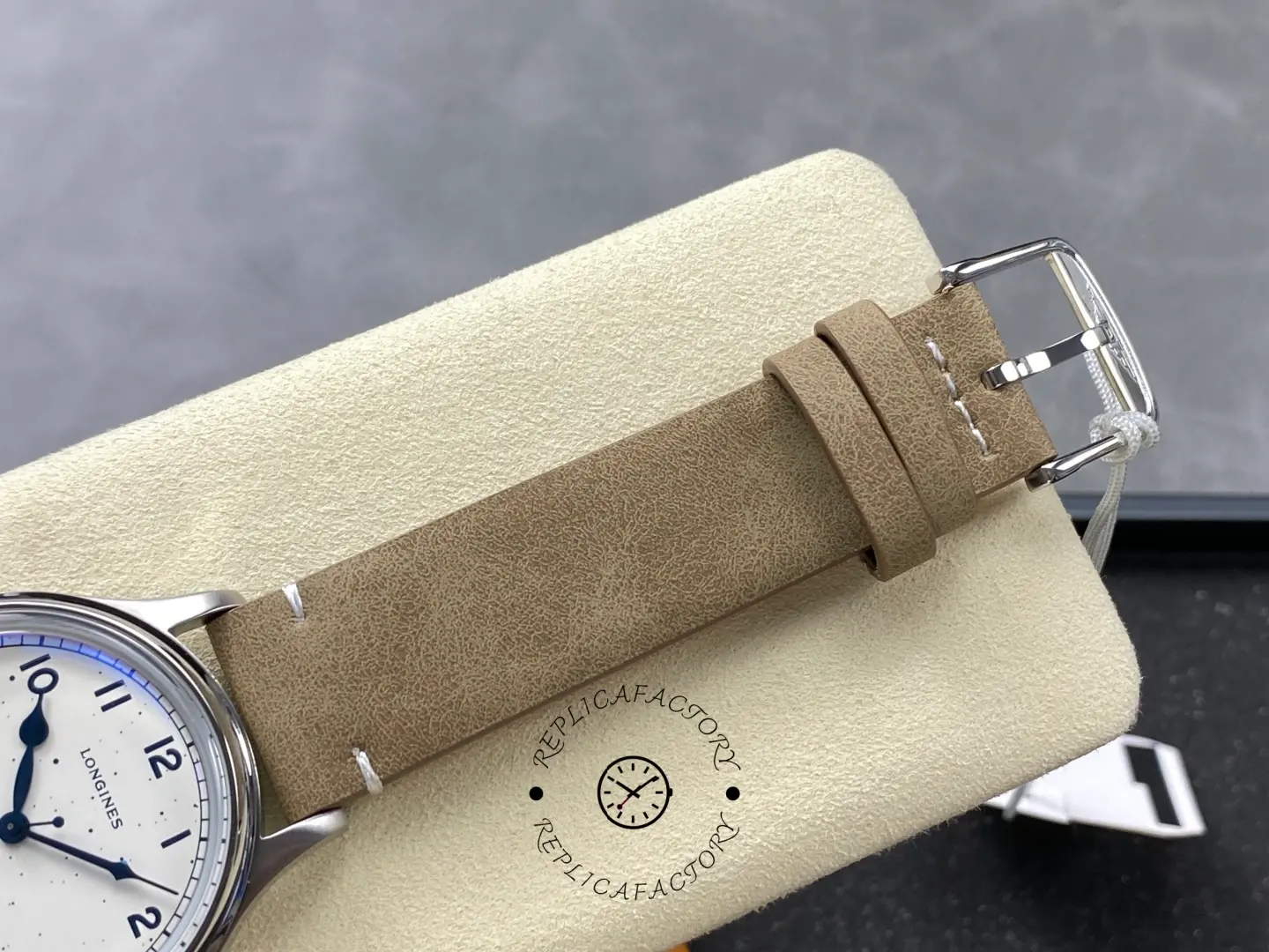 Replica Longines L2.819.4.93.2 Heritage Military White Dial Automatic Leather