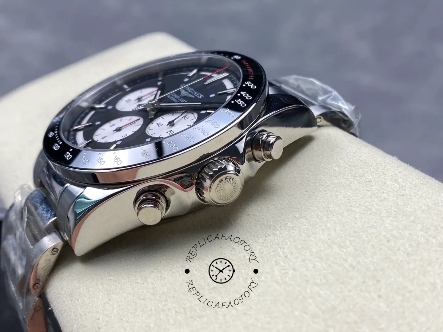 Longines Conquest L3.835.4.52.6 Chronograph 42 Black Dial 1:1 Clone