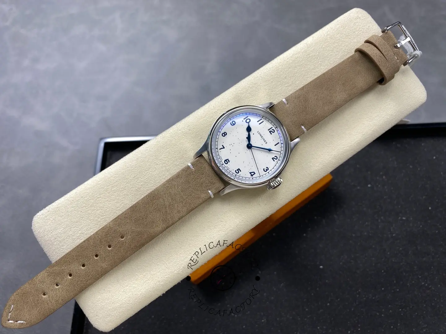 Replica Longines L2.819.4.93.2 Heritage Military White Dial Automatic Leather