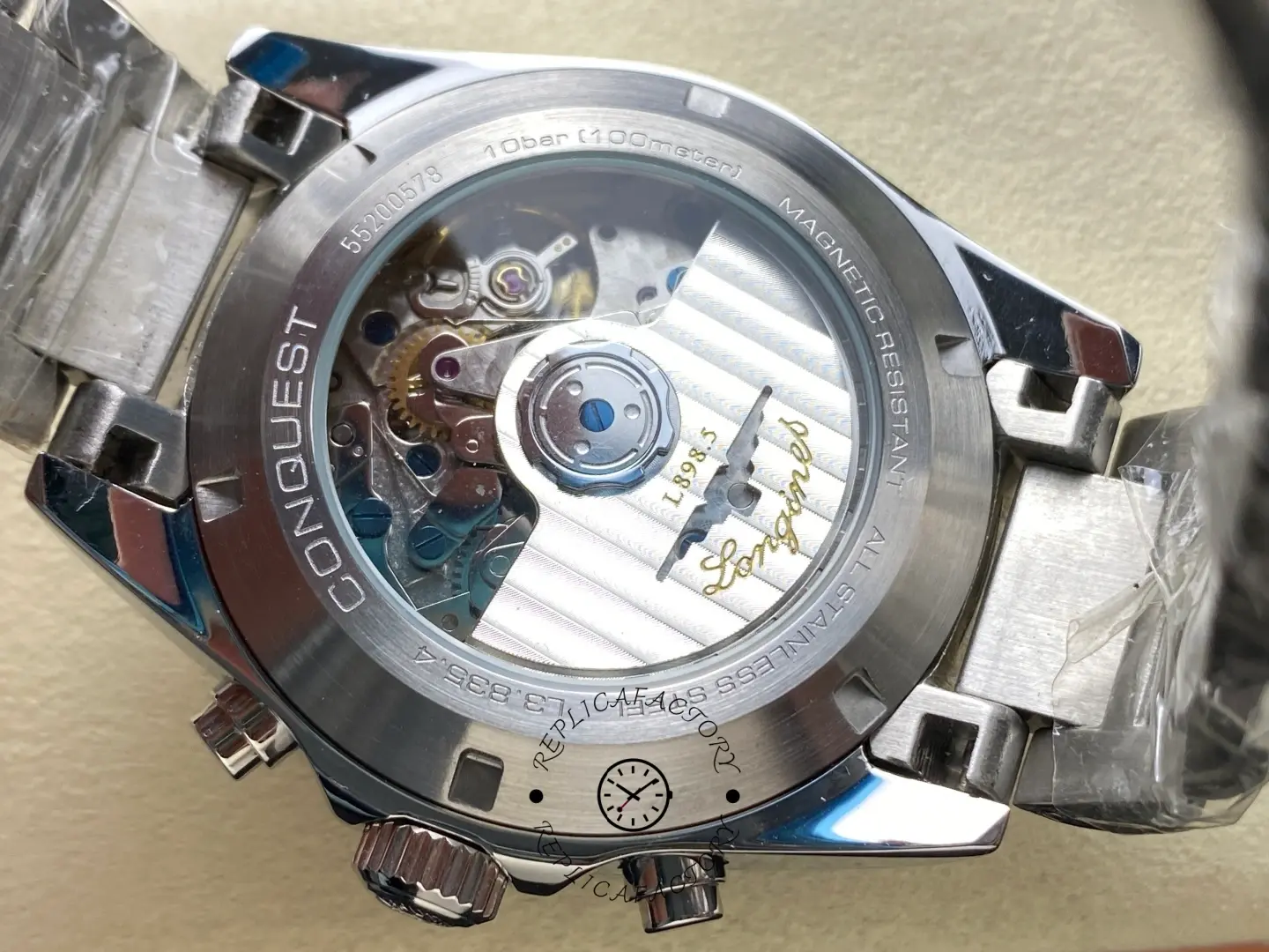 Longines Conquest L3.835.4.02.6 Chrono Steel 42mm Silver-Green Dial Replica