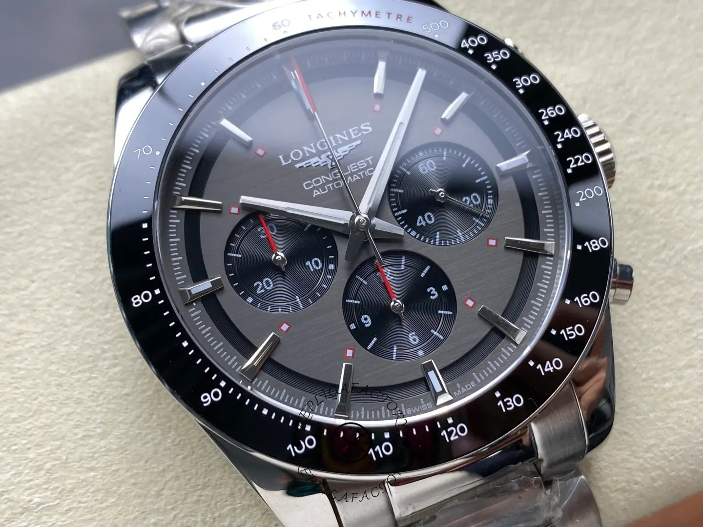 Longines Conquest 1:1 Clone Ski Edition Ceramic L3.836.4.52.9 Grey 42 Chronograph