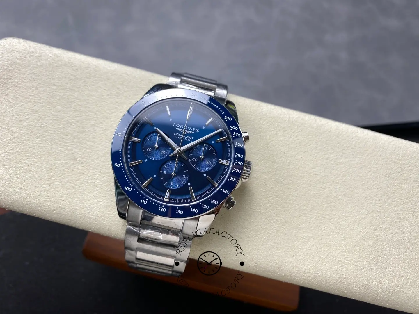 Replica Longines Conquest 42mm Chronograph L3.835.4.92.6 Blue Dial