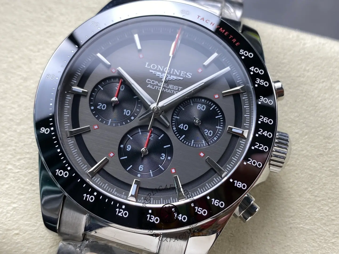 Longines Conquest 1:1 Clone Ski Edition Ceramic L3.836.4.52.9 Grey 42 Chronograph