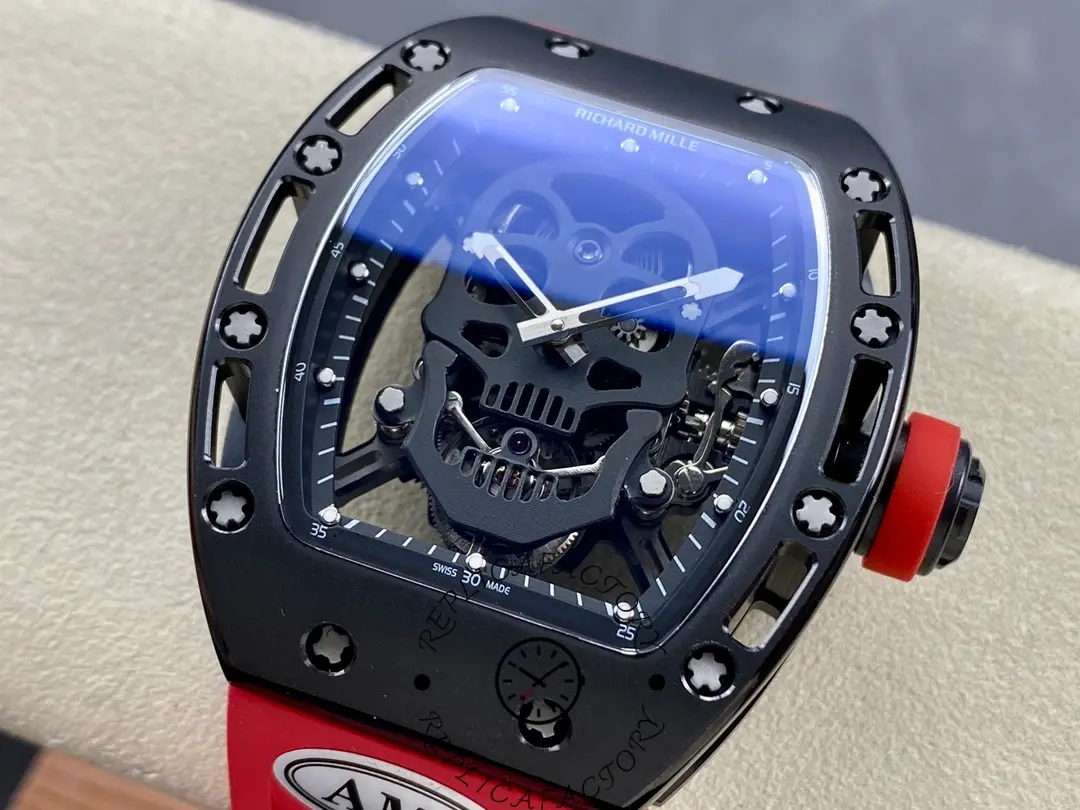 Richard Mille RM 52-01 1:1 Clone Skull Black Ceramic Watch