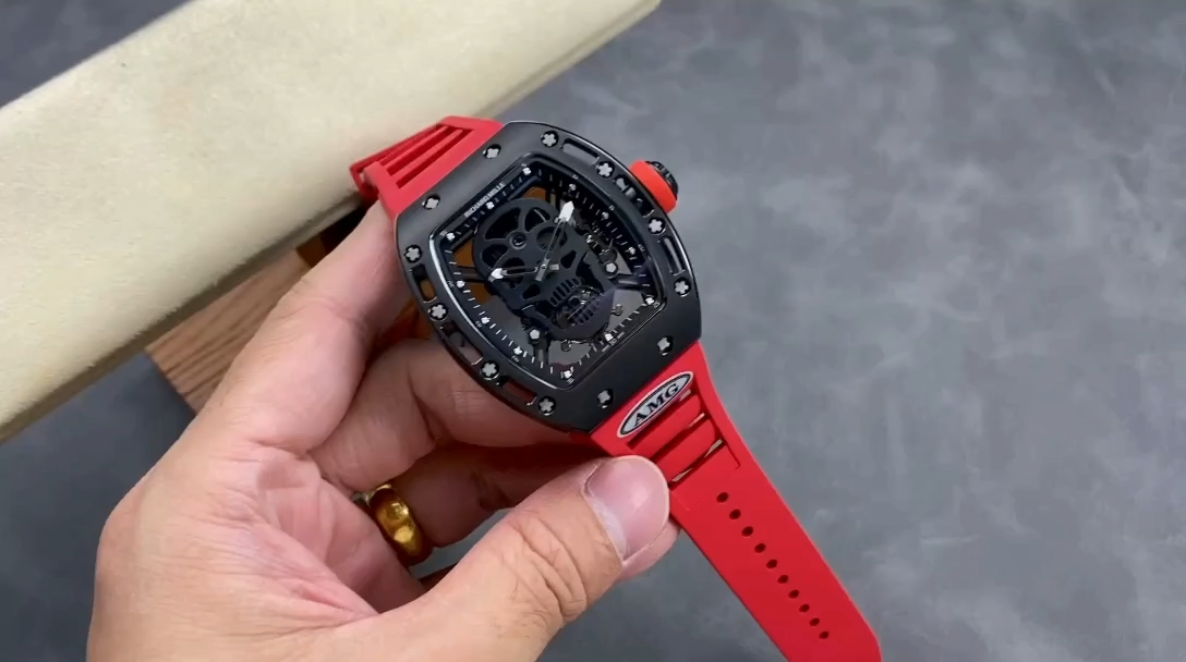 Richard Mille RM 52-01 1:1 Clone Skull Black Ceramic Watch