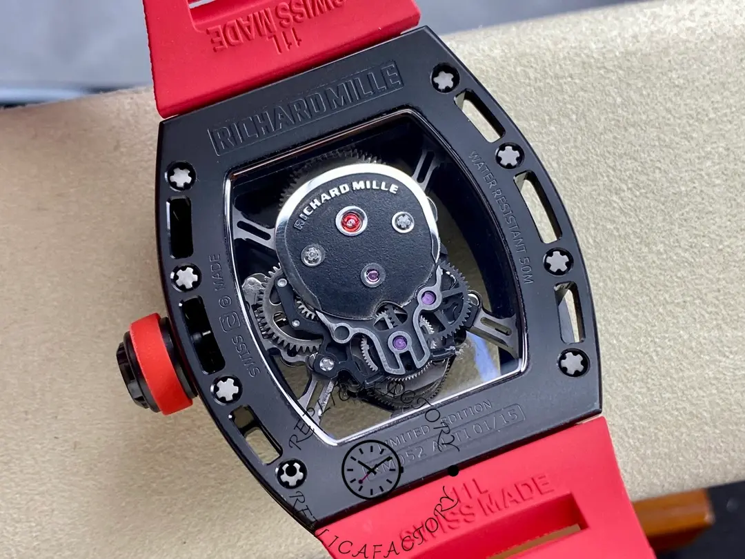 Richard Mille RM 52-01 1:1 Clone Skull Black Ceramic Watch