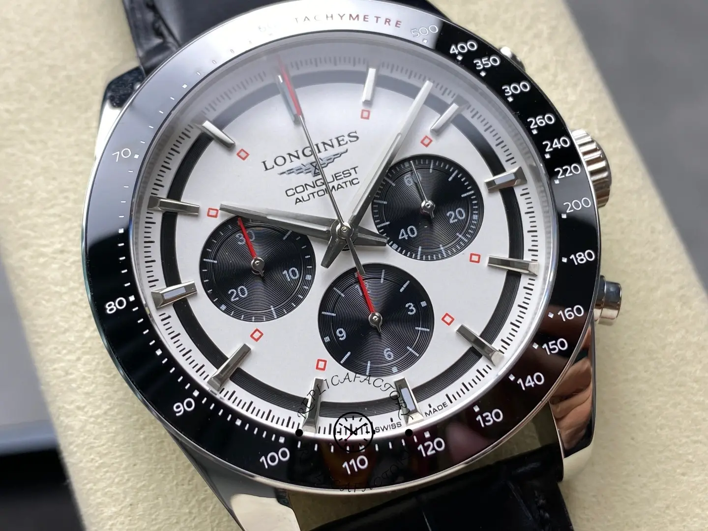 Longines L3.835.4.72.6 Conquest Chronograph 42 1:1 Clone Steel Watch