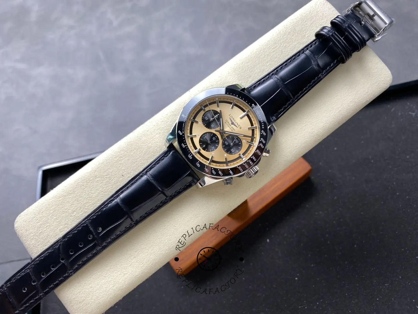 Longines L3.835.4.32.9 Conquest Automatic 42mm 1:1 Clone Chronograph Brown Dial