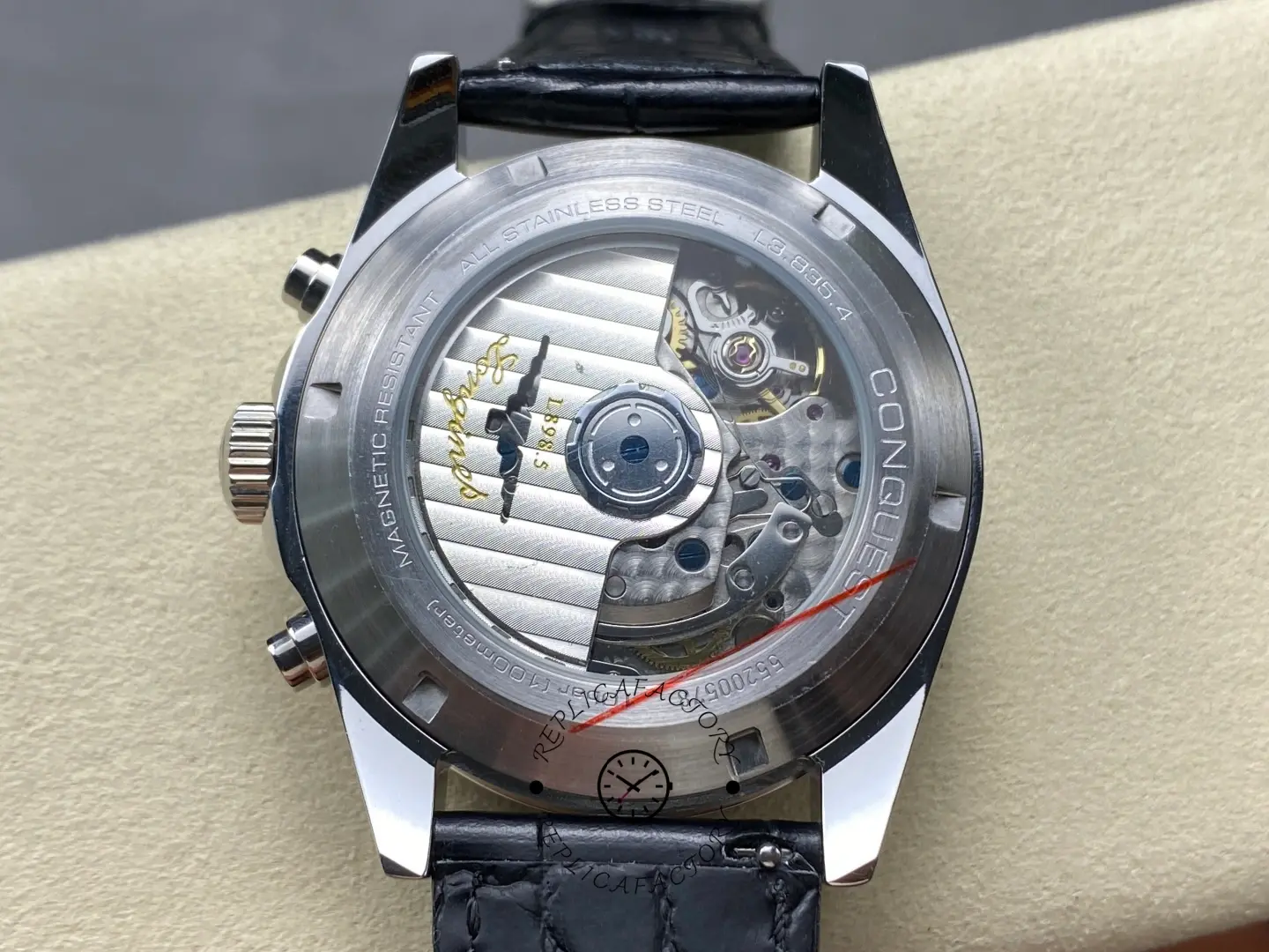 Longines L3.835.4.92.6 Conquest 42 Ceramic 1:1 Clone Tachymeter Chronograph