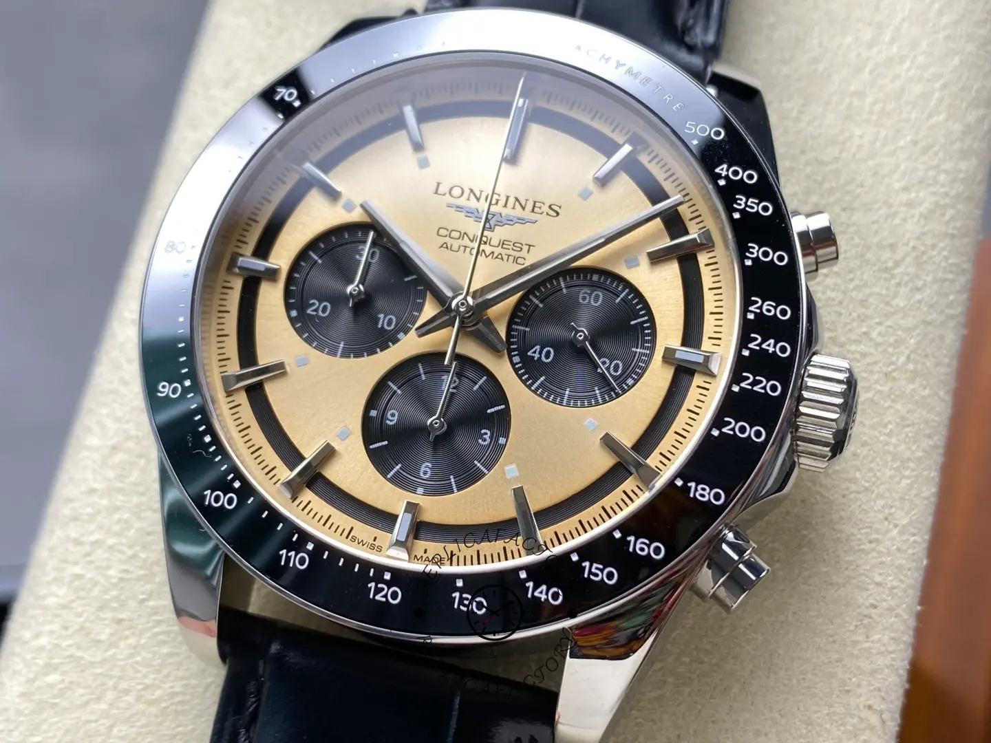 Longines L3.835.4.32.9 Conquest Automatic 42mm 1:1 Clone Chronograph Brown Dial