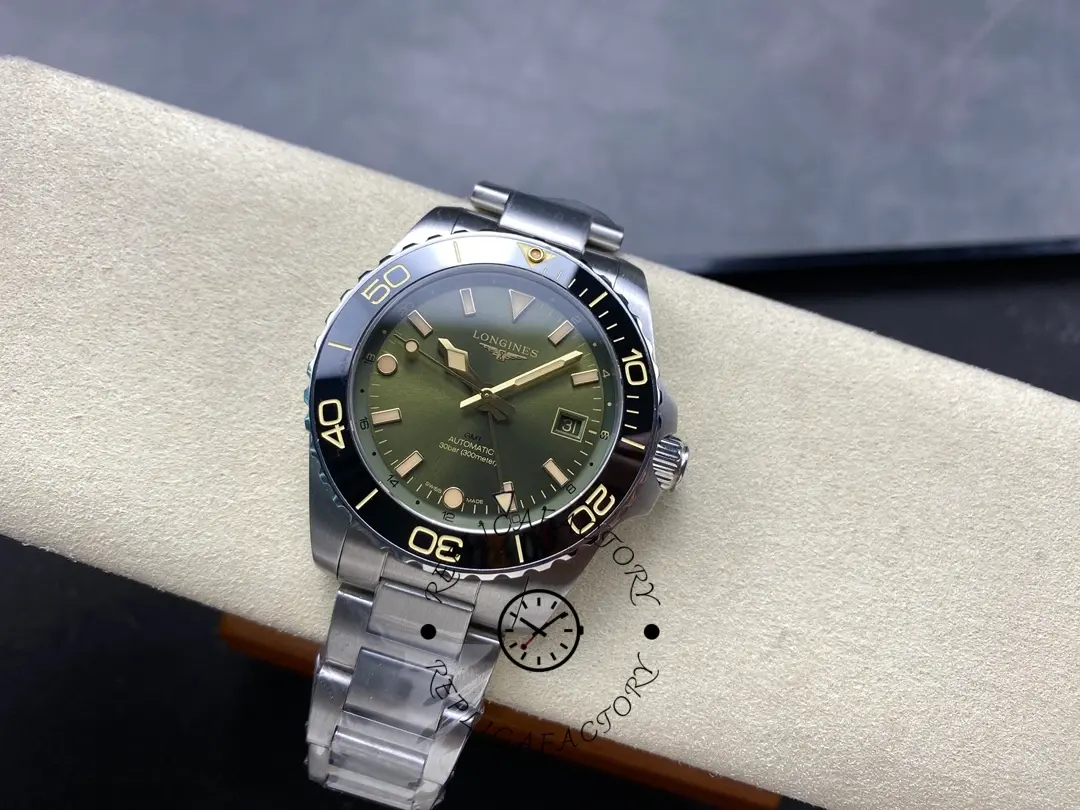 Longines L3.790.4.06.6 HydroConquest GMT 41 Green Dial 1:1 Clone Dive Watch