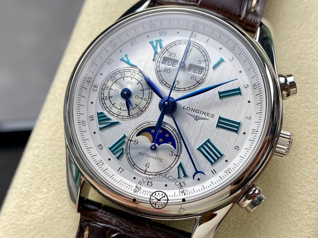 Longines Master Collection Replica Brown Leather Strap L2.773.4.71.2 Chronograph 42MM