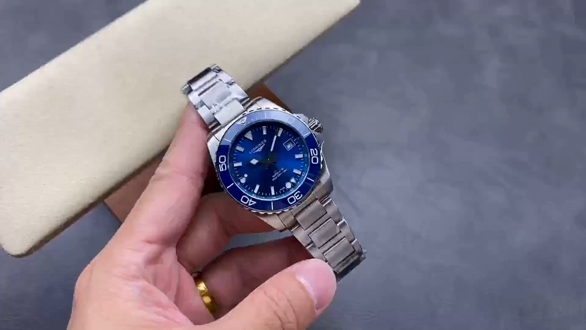 Longines HydroConquest GMT 41 Blue Dial L3.790.4.96.6 1:1 Clone Ceramic Bezel - Video