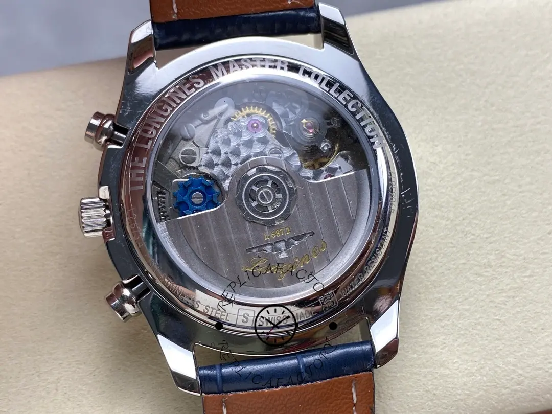 Longines Master Collection 42 Chronograph L2.673.4.92.0 1:1 Clone Blue Strap