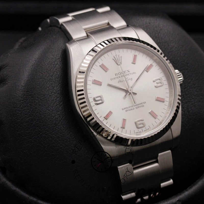 Rolex Oyster Perpetual Air-King 114234 Automatic Silver Dial 34mm Unisex replica watch