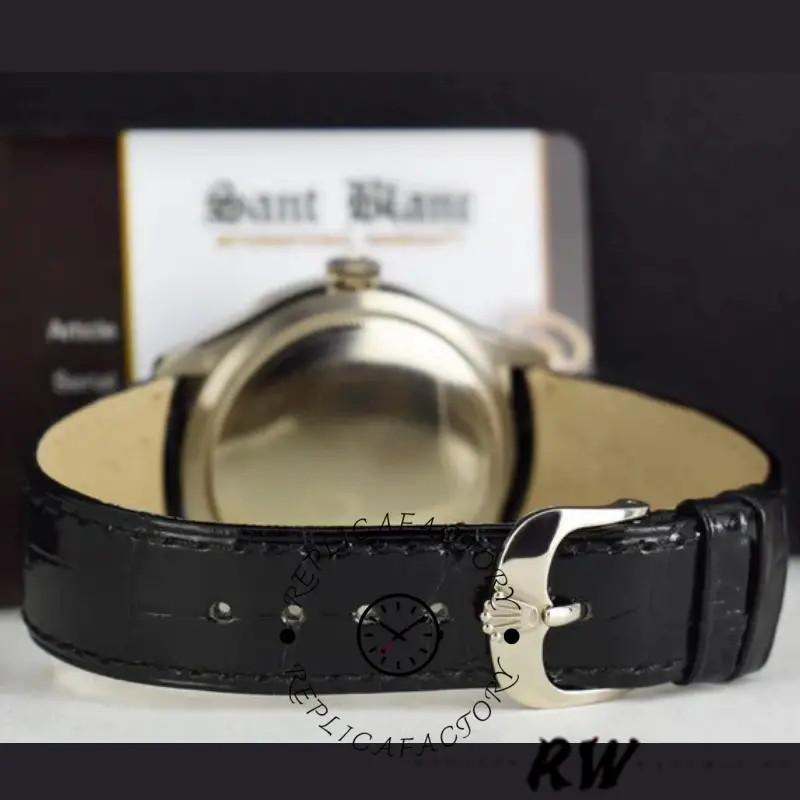 Rolex Cellini Dual Time 50529 Black Guilloche Dial 39mm Mens Replica Watch