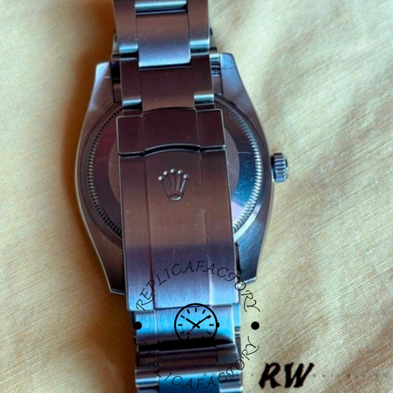 Rolex Oyster Perpetual Air-King 114234 Blue Dial fluted white gold bezel 34mm Unisex replica watch