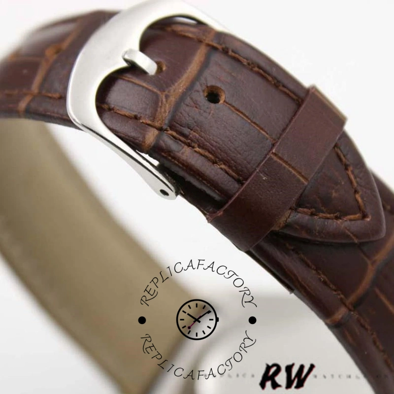 Rolex Cellini Time 50509 Brown Leather Strap White Dial 39mm Mens Replica Watch