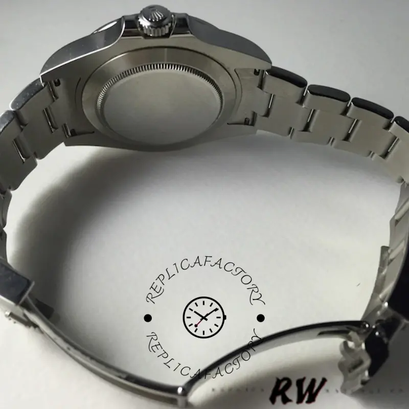 Underside case and bracelet view of the Rolex Explorer II m226570 0001, showing lugs and clasp side.