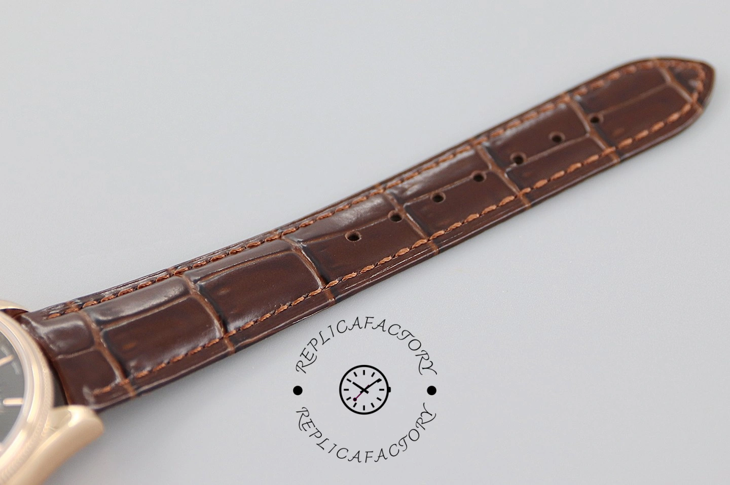 Rolex Cellini Date 50515 Brown Leather Black Index Dial 39mm Mens Replica Watch