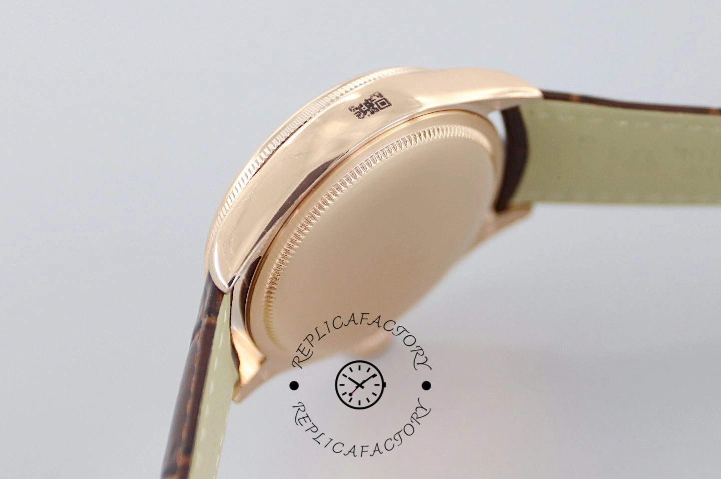 Rolex Cellini Date 50515 Brown Leather Black Index Dial 39mm Mens Replica Watch