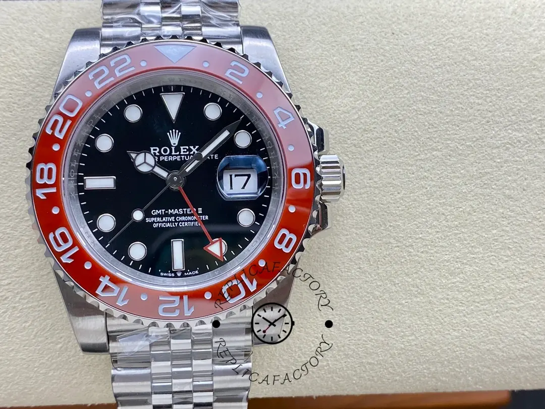 Rolex GMT Master II Pepsi 126710BLRO Jubilee Mint Black Dial 40MM Men's Watch