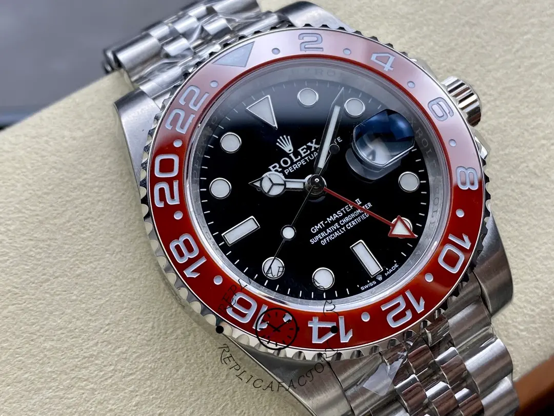 Rolex GMT Master II Pepsi 126710BLRO Jubilee Mint Black Dial 40MM Men's Watch