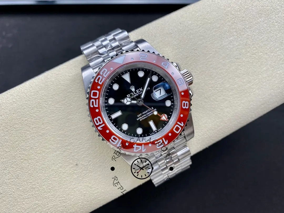 Rolex GMT Master II Pepsi 126710BLRO Jubilee Mint Black Dial 40MM Men's Watch