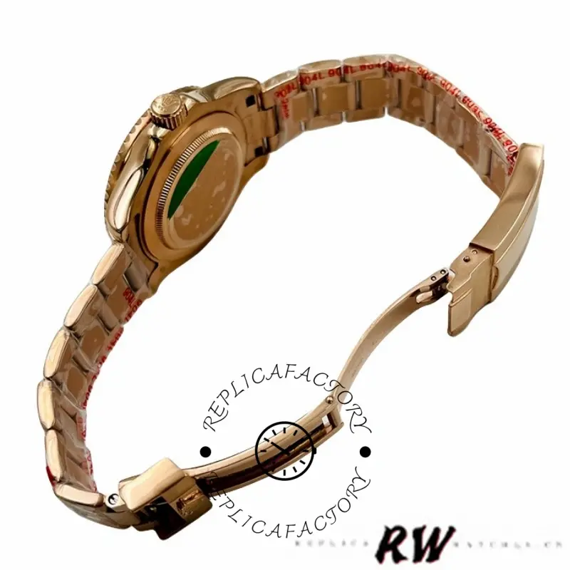 Caseback view of the Rolex Yacht-Master 116695 showing solid back and bracelet clasp.