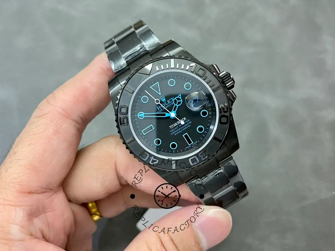 Rolex Yacht-Master 126622-0002, full watch in hand, black Venom finish, 40mm.