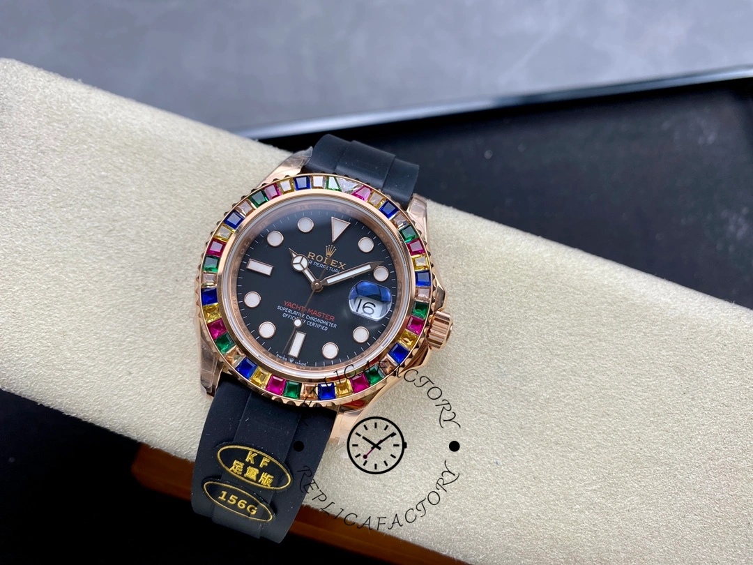 Rolex Yacht-Master 116695 Black Rubber Strap Black Dial 40MM Mens Replica Watch