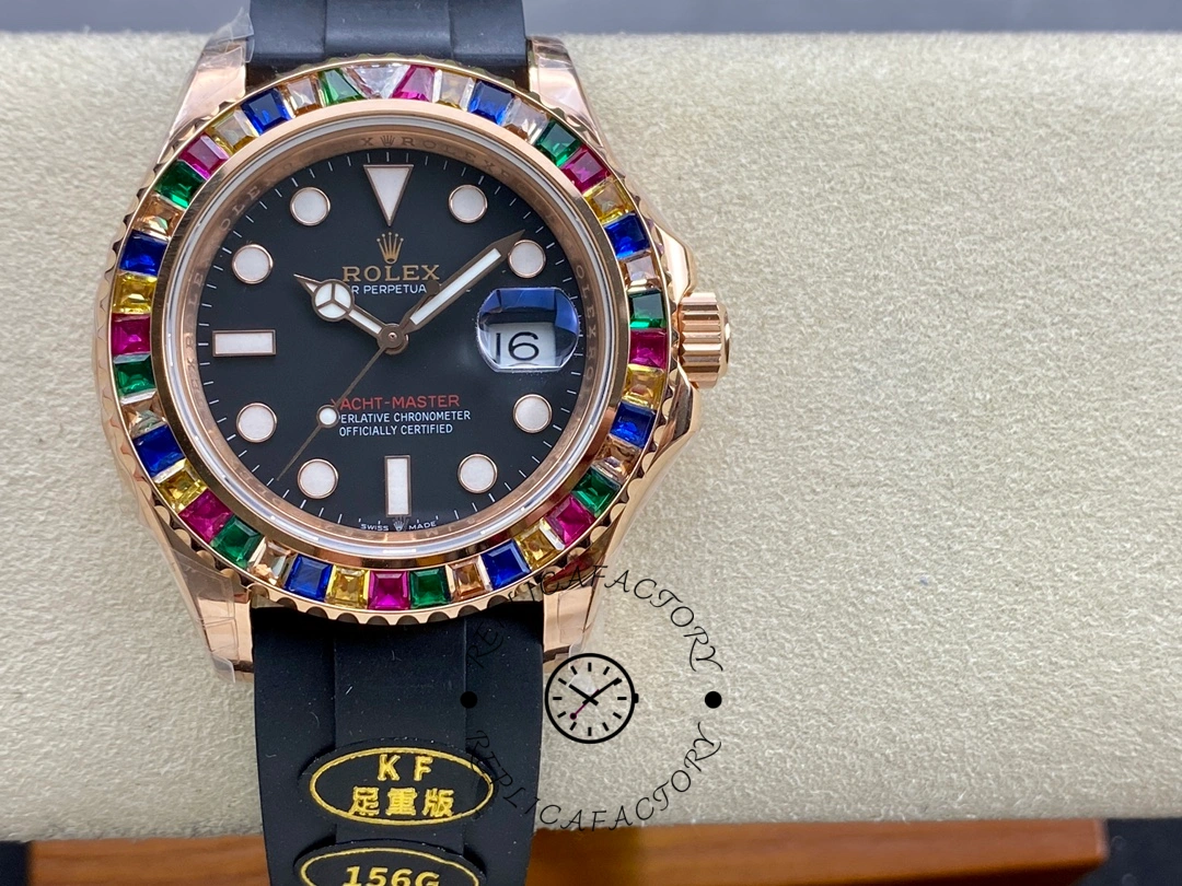 Rolex Yacht-Master 116695 Black Rubber Strap Black Dial 40MM Mens Replica Watch