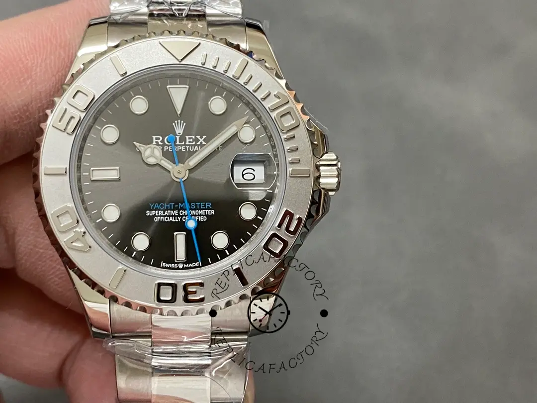 Rolex Yacht-Master 37 Automatic Slate Grey Dial Platinum Bezel Steel M268622 0002 Women's Watch
