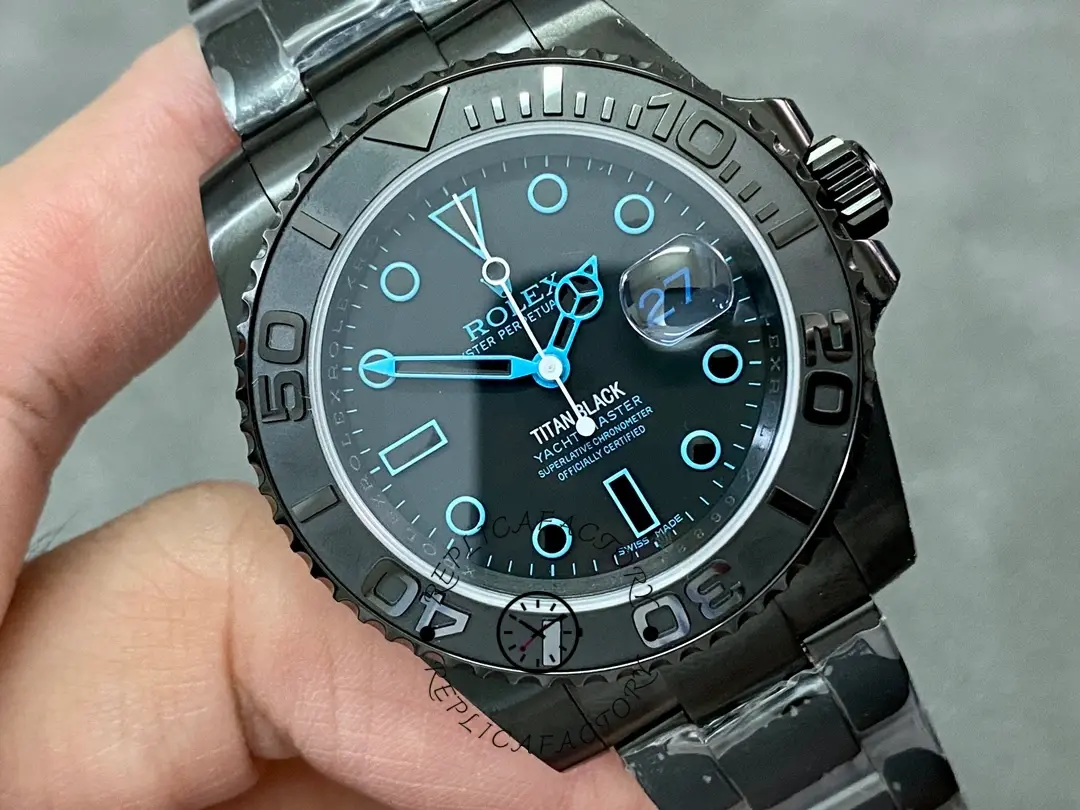 Rolex Yacht-Master 126622-0002, angled dial close-up showing bezel and minute track.