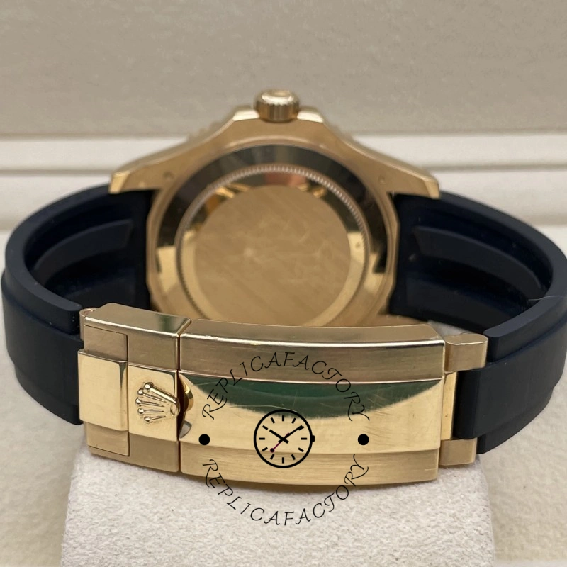 Rear strap view of the Rolex Yacht-Master M226658 0001 showing clasp and strap underside.