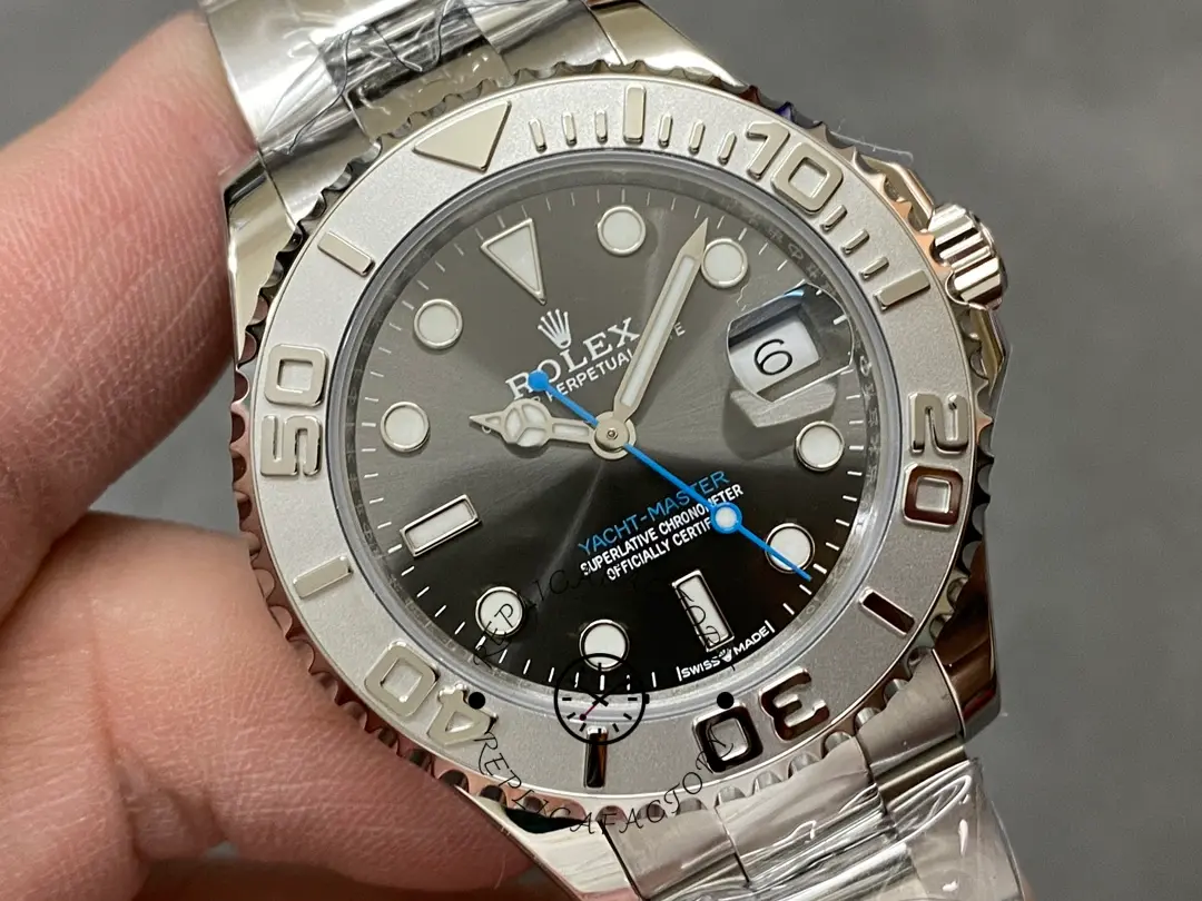 Rolex Yacht-Master 37 Automatic Slate Grey Dial Platinum Bezel Steel M268622 0002 Women's Watch