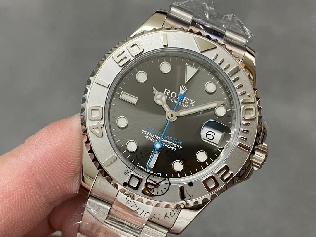 Rolex Yacht-Master 37 Automatic Slate Grey Dial Platinum Bezel Steel M268622 0002 Women's Watch