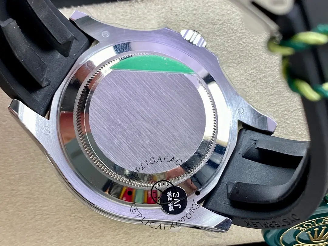 Caseback view of the Rolex Yacht-Master 226679TBR showing solid back and strap attachment.