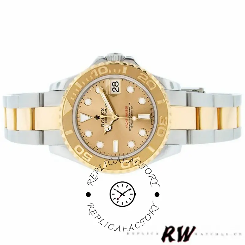 Rolex Yacht-Master 169623 Steel Yellow Gold Champagne Dial 29MM Lady Replica Watch