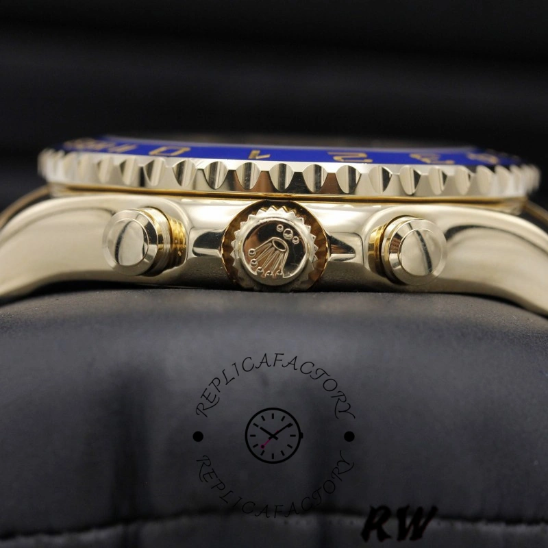 Side pusher close-up of Rolex Yacht-Master II 116688 showing the control system details.