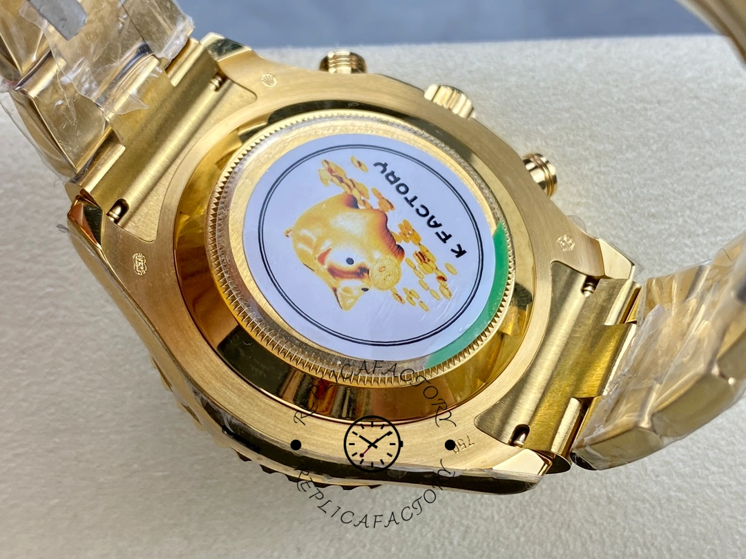 Caseback and bracelet view of Rolex Yacht-Master II 116688 with open clasp.