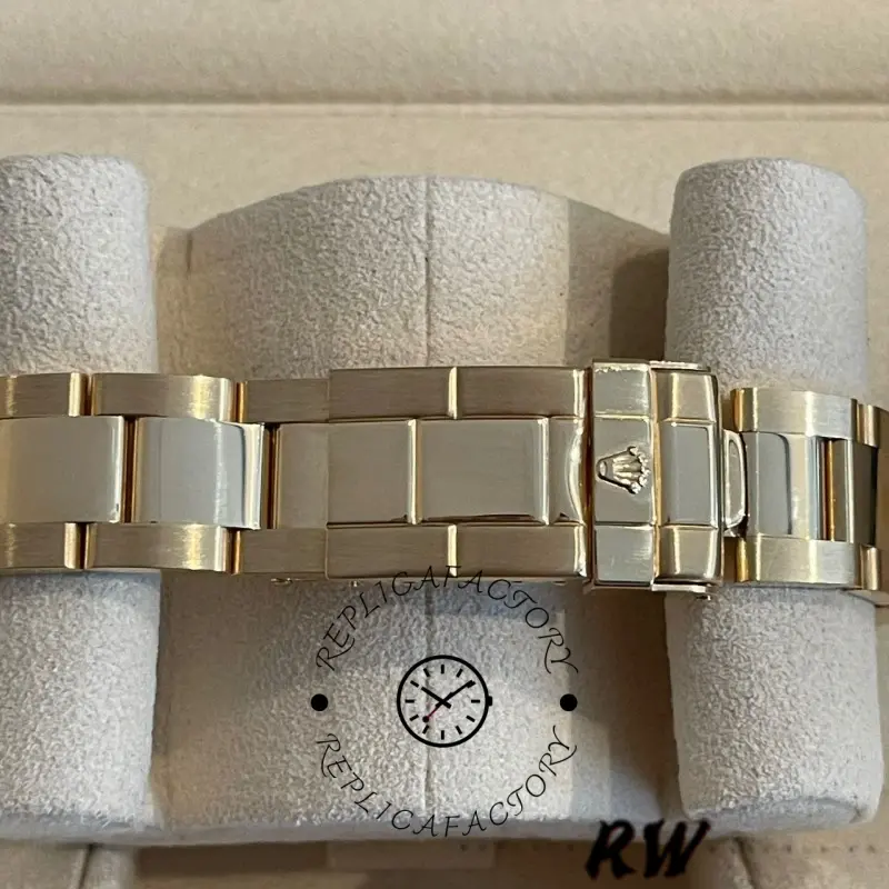 Rolex Yacht-Master 168628 White MOP Dial Yellow Gold 35MM Unisex Replica Watch