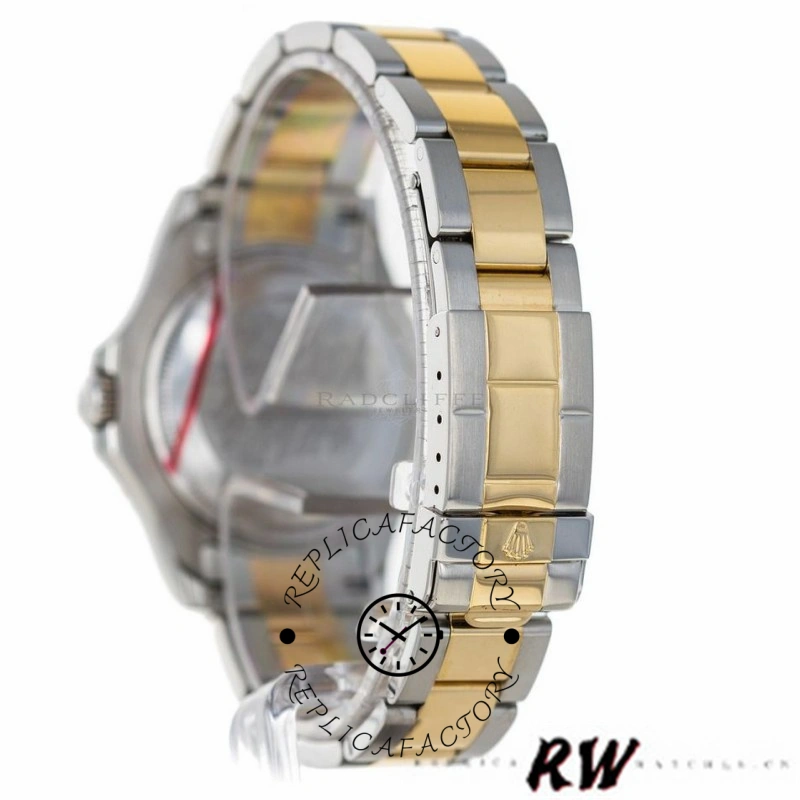 Rolex Yacht-Master 168623, side profile showing case thickness and bracelet curve.