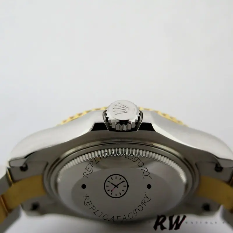 Side profile of the Rolex Yacht-Master 168623 showing case thickness and crown detail.