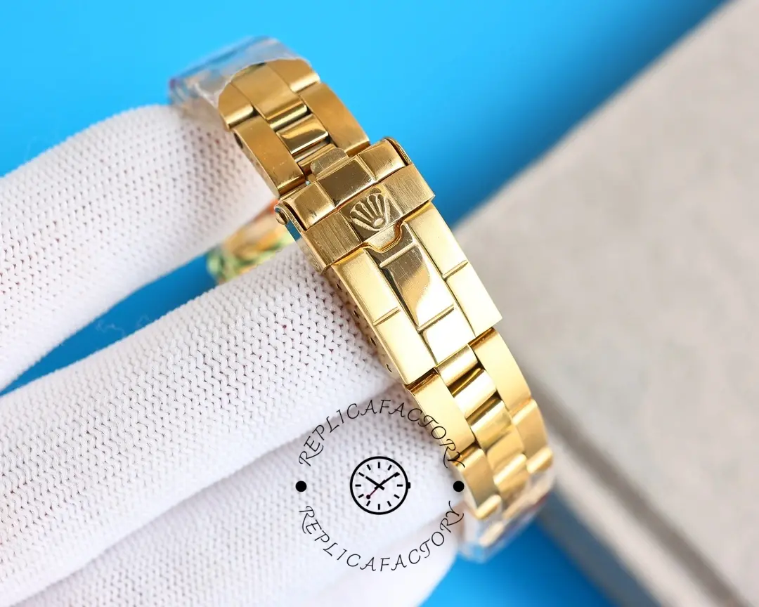 Rolex Yacht-Master 169628 Yellow Gold Champagne Dial 29mm Lady Replica Watch