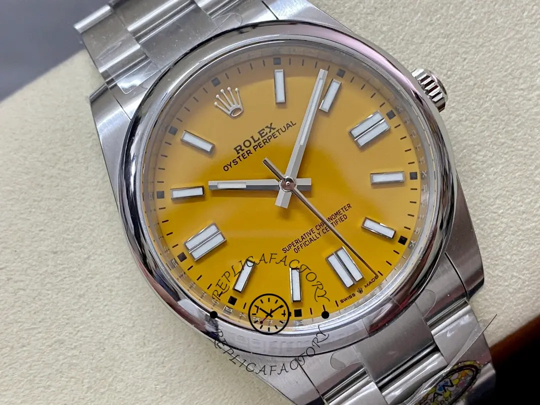 Rolex Oyster Perpetual Yellow Dial Oystersteel 124300 0004