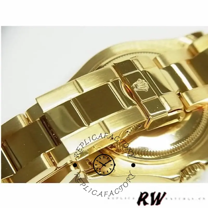 Rolex Yacht-Master 169628 Yellow Gold Black MOP Dial 29MM Lady Replica Watch