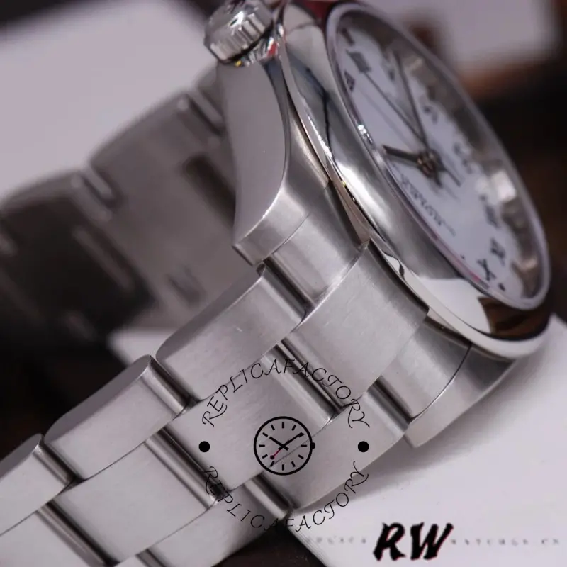 Rolex Oyster Perpetual 177200 White Roman Dial Oyster Bracelet 31mm Lady Replica Watch