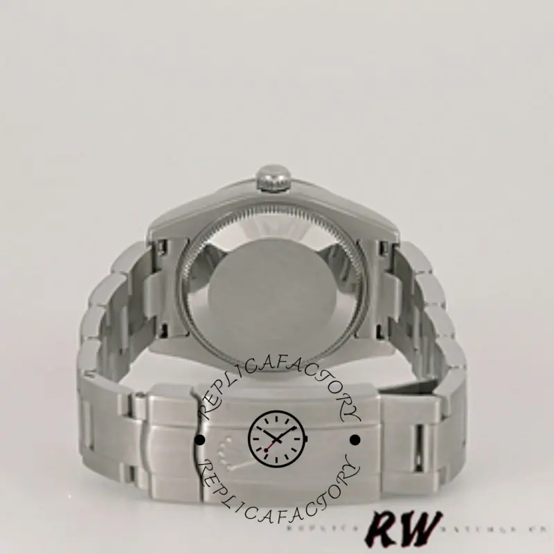 Rolex Oyster Perpetual 177210, caseback view with Oyster bracelet, 31mm.
