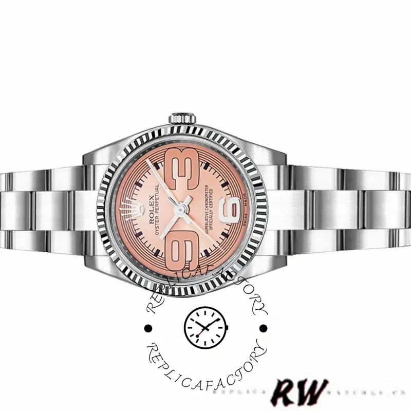 Rolex Oyster Perpetual 176234 Pink Maxi Arabic Numerals Dial 26MM Lady Replica Watch